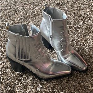 Silver boots